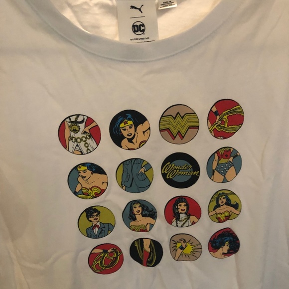 PUMA GIRLS MARVEL DC WONDER WOMAN TEE SHIRT - Picture 1 of 4